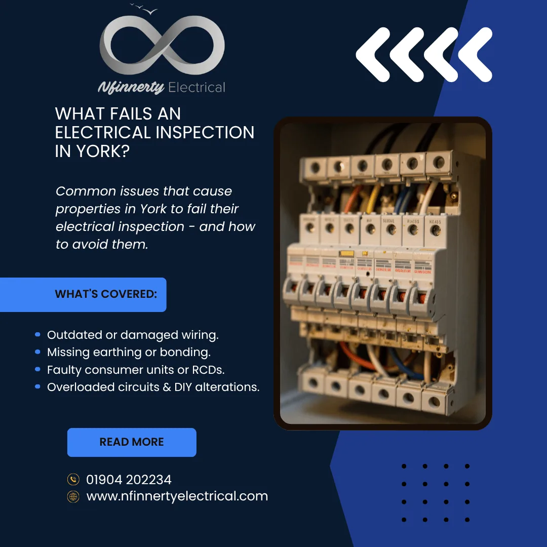 What fails an electrical inspection guide by NFinnerty Electrical
